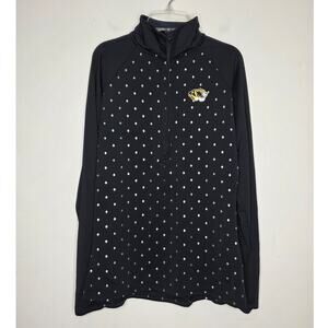 Champion University of Missouri Mizzou Tigers black polka dot pullover - medium